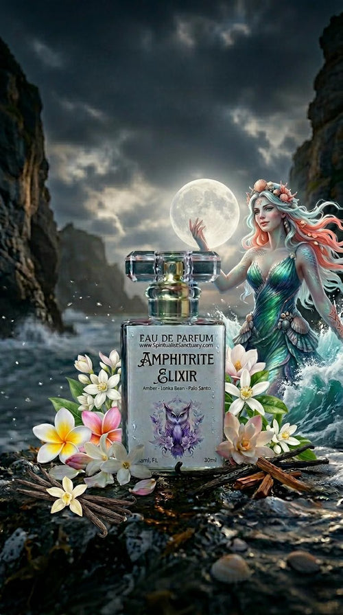 Amphitrite Elixir Perfume – Rich Vanilla, Lavender, & Cashmere | Ritual Fragrance for Seduction, Sovereignty, & Divine Protect