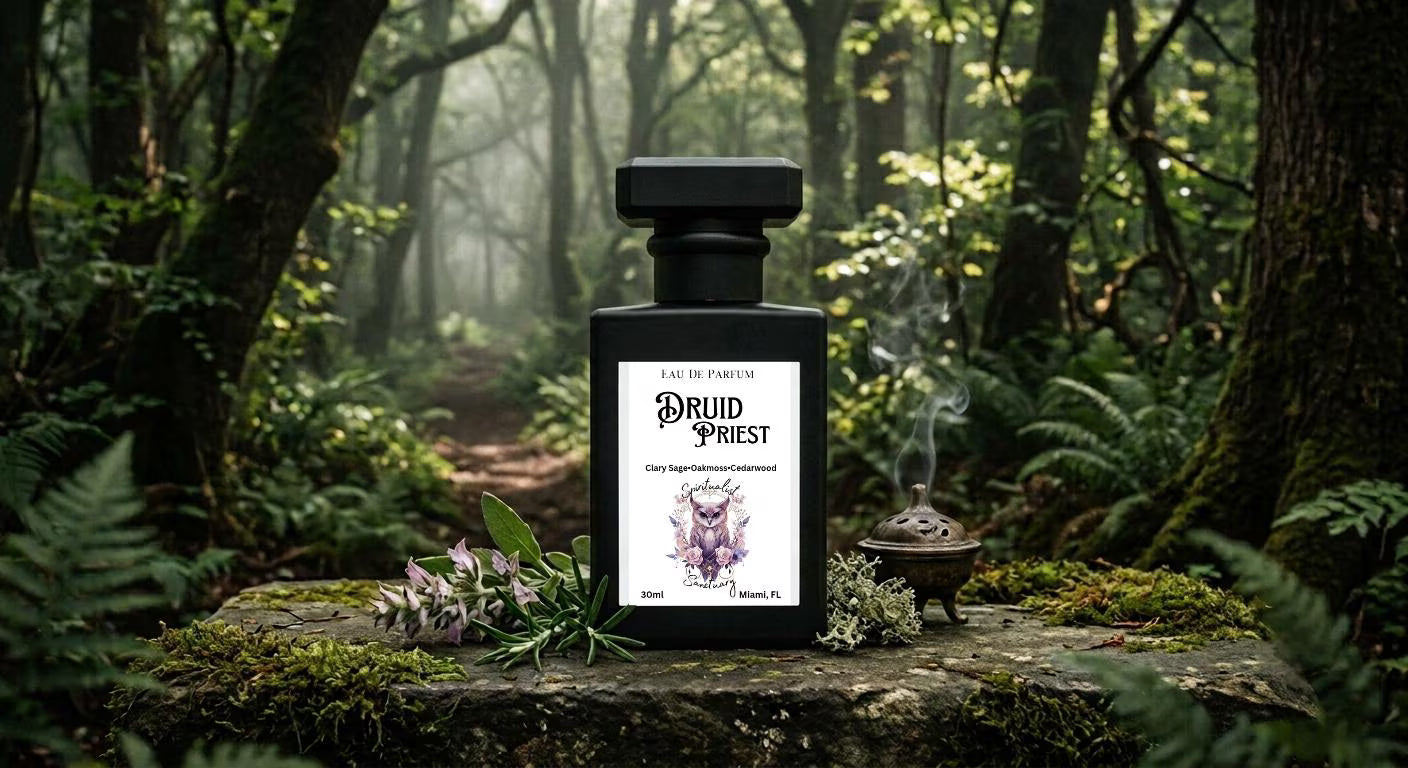Druid Priest Ritual Cologne Oakmoss, Clary Sage, & Cedarwood Perfume Witchy Apothecary Fragrance