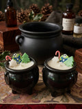 Pumpkin King's Yuletide Cauldron Candle - 5.5 oz Soy Wax | Jack Skellington & Holiday Magic Inspired Gothic Christmas Decor