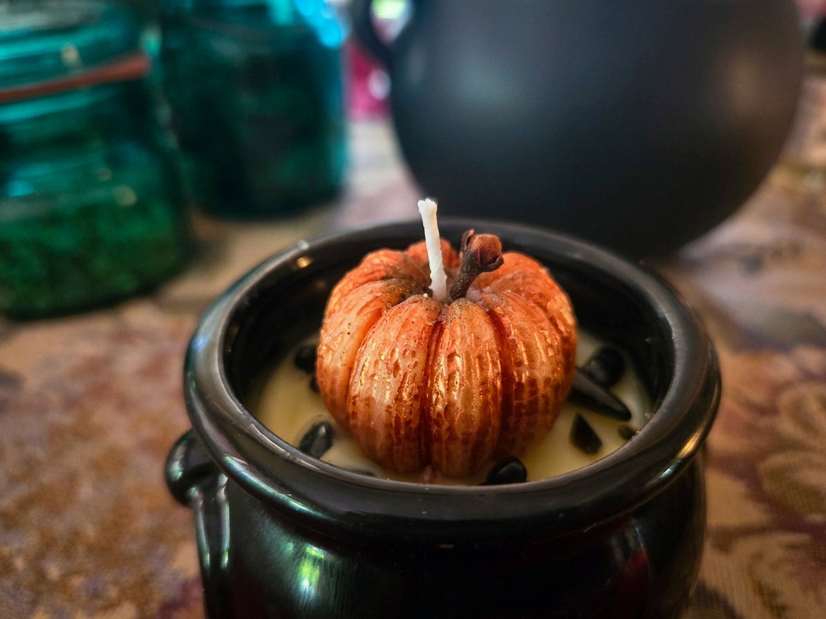 Hearth & Harvest | Cashmere Pumpkin Cauldron Protection Candle