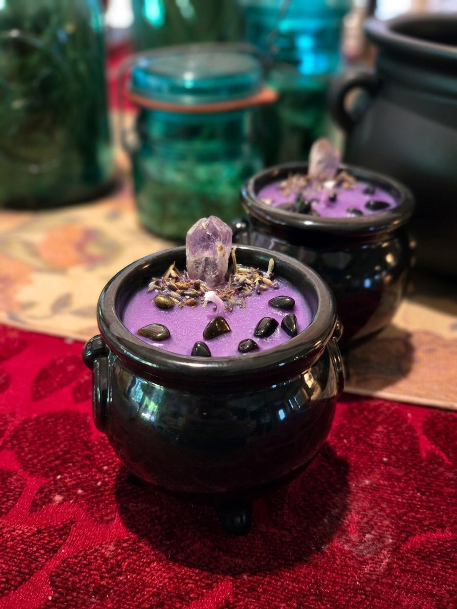 Violet Flame | Shadow Alchemy & Transmutation Cauldron Candle