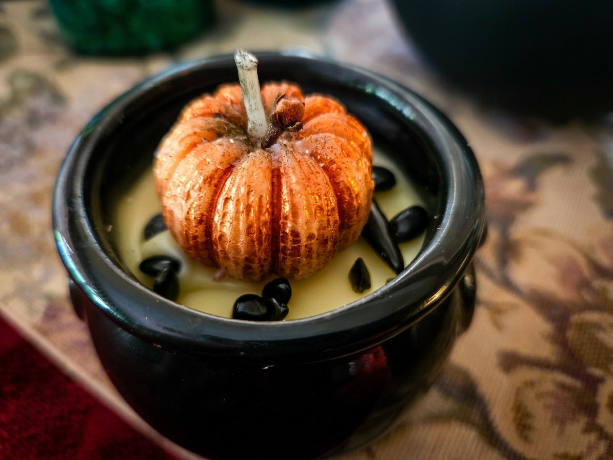 Hearth & Harvest | Cashmere Pumpkin Cauldron Protection Candle