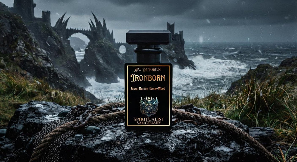 Ritual Perfume "Ironborn" Parfum –Ironborn Elixir - Masculine Fragrance | Marine, Woody, Amber Cologne | Rugged, Polished, Outdoorsy. Game of thrones gift house of dragons gift theme perfume.