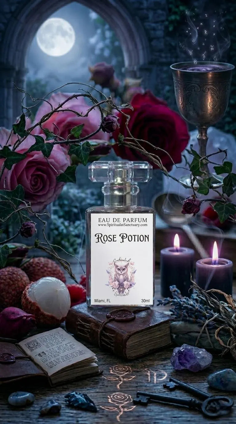 Ritual Perfume "Rose Potion" Eau De Parfum – Sweet Rose & Lychee - Witchy Gift Apothecary Fragrance