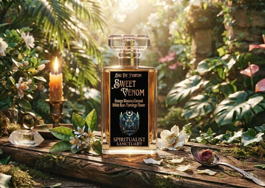 Ritual Perfume "Sweet Venom" Parfum –Intentional Fragrance for Divine Beauty  Witchy Apothecary Floral Fragrance with Golden Musk & Rose