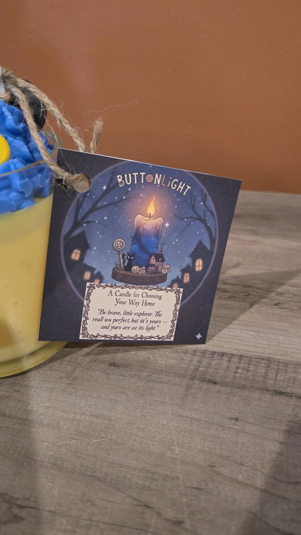Coraline Movie Theme Soy Candle Shadow Work Intentional Candle Coraline Button Candle