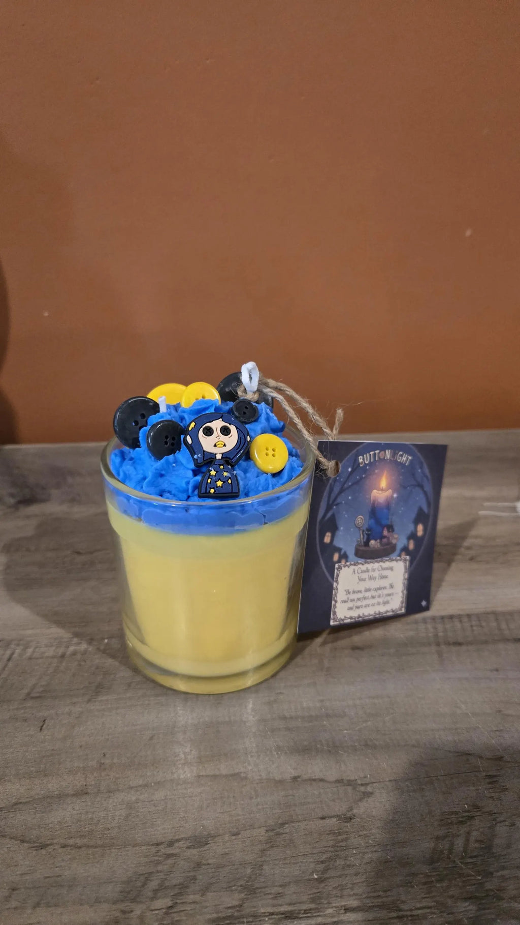 Coraline Movie Theme Soy Candle Shadow Work Intentional Candle Coraline Button Candle