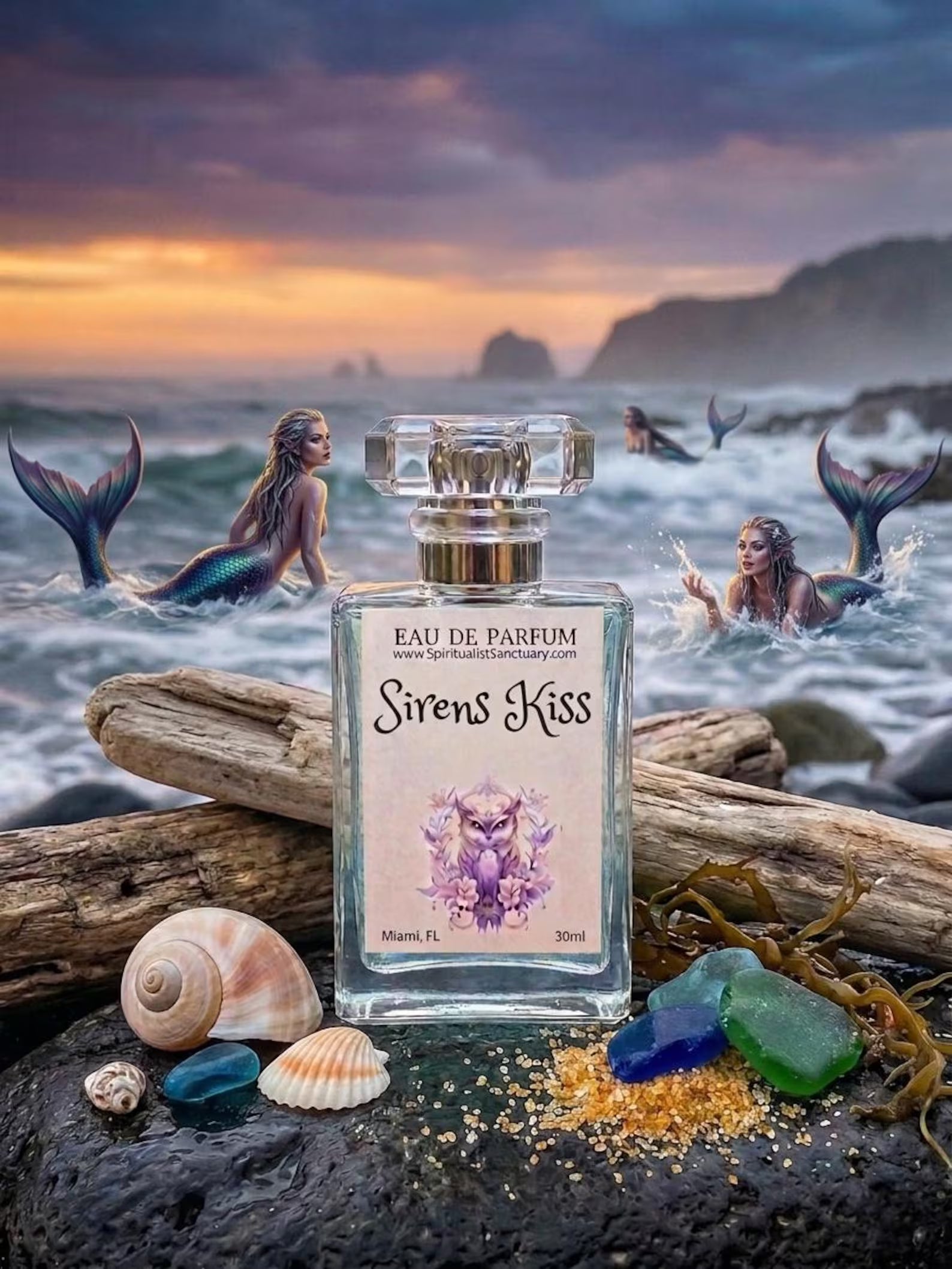 Sirens Kiss Perfume | Sea Witch Ritual Fragrance Mist | Artisanal Coastal Scent