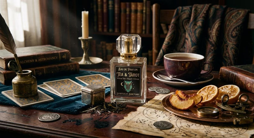 Tea & Tarot Eau de Parfum | White Tea, Peach & Sweet Citrus Ritual Perfume