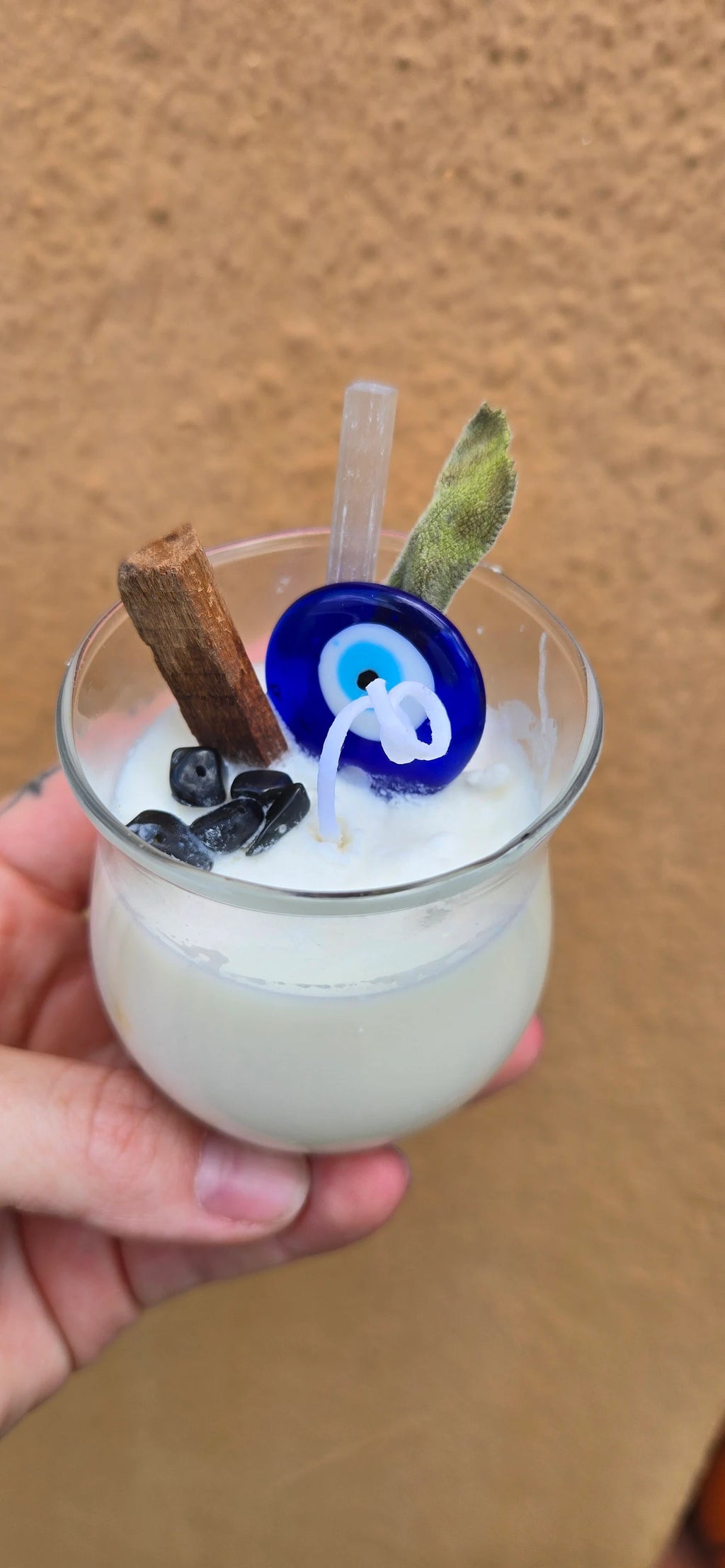 Palo Santo Musk Evil Eye Candle Cleanse & Protection Candle Intention Candle Psychic Protection Empath Protection Candle