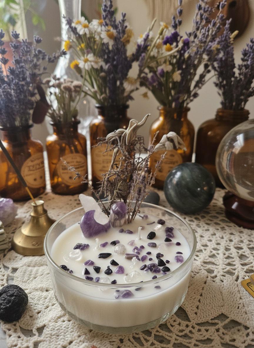 Customized Reiki-Infused Intention Ritual Candle Solid Perfume Soy Wax Energy Healing Candle Lotion Candle