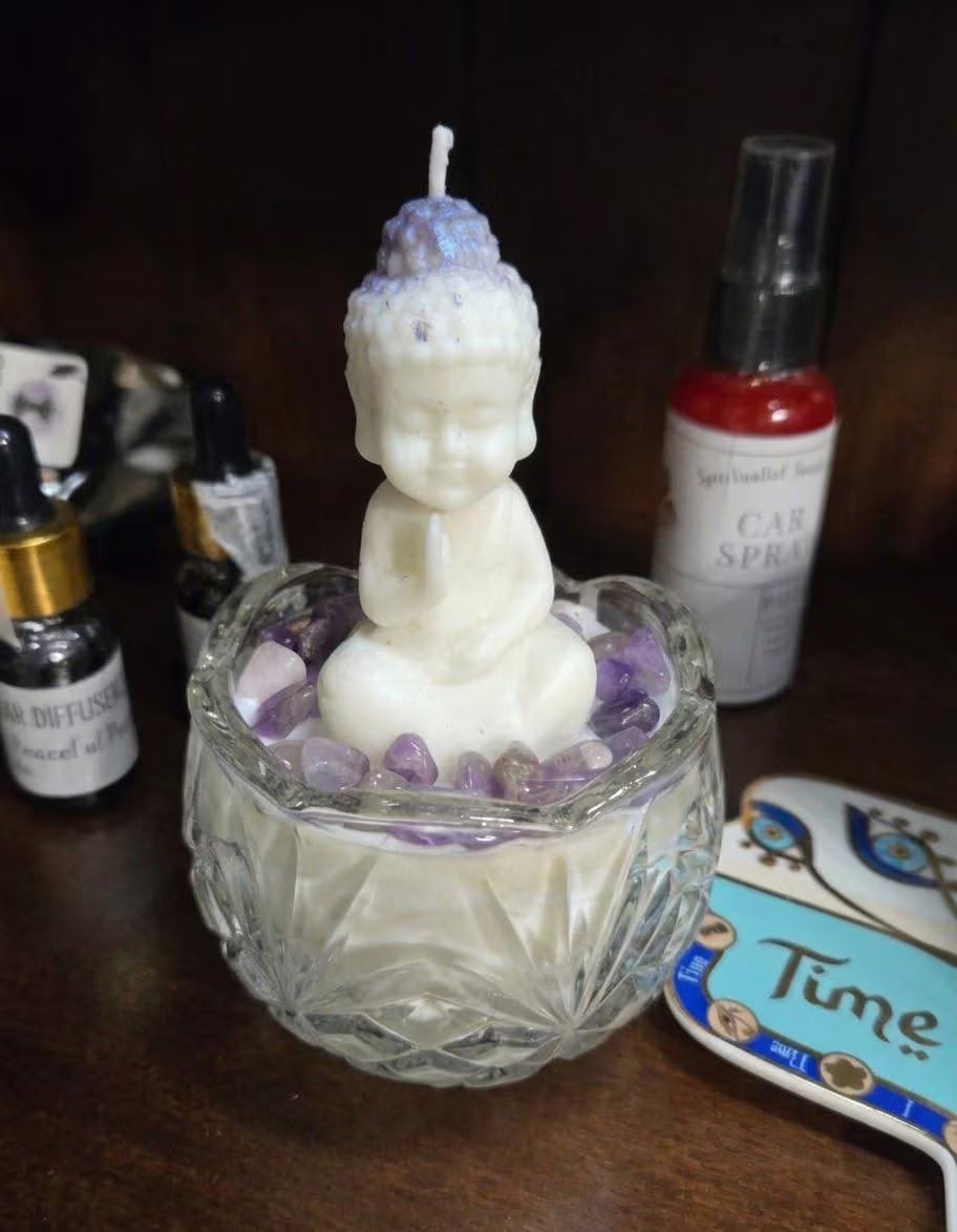 Customized Reiki-Infused Intention Ritual Candle Solid Perfume Soy Wax Energy Healing Candle Lotion Candle