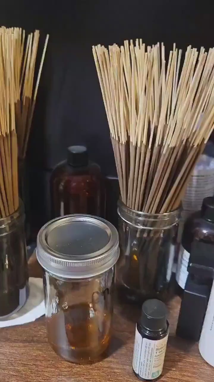 Amber Oud Hand-Dipped Incense  Grounding & Mystical Ritual Scent Incense Sticks