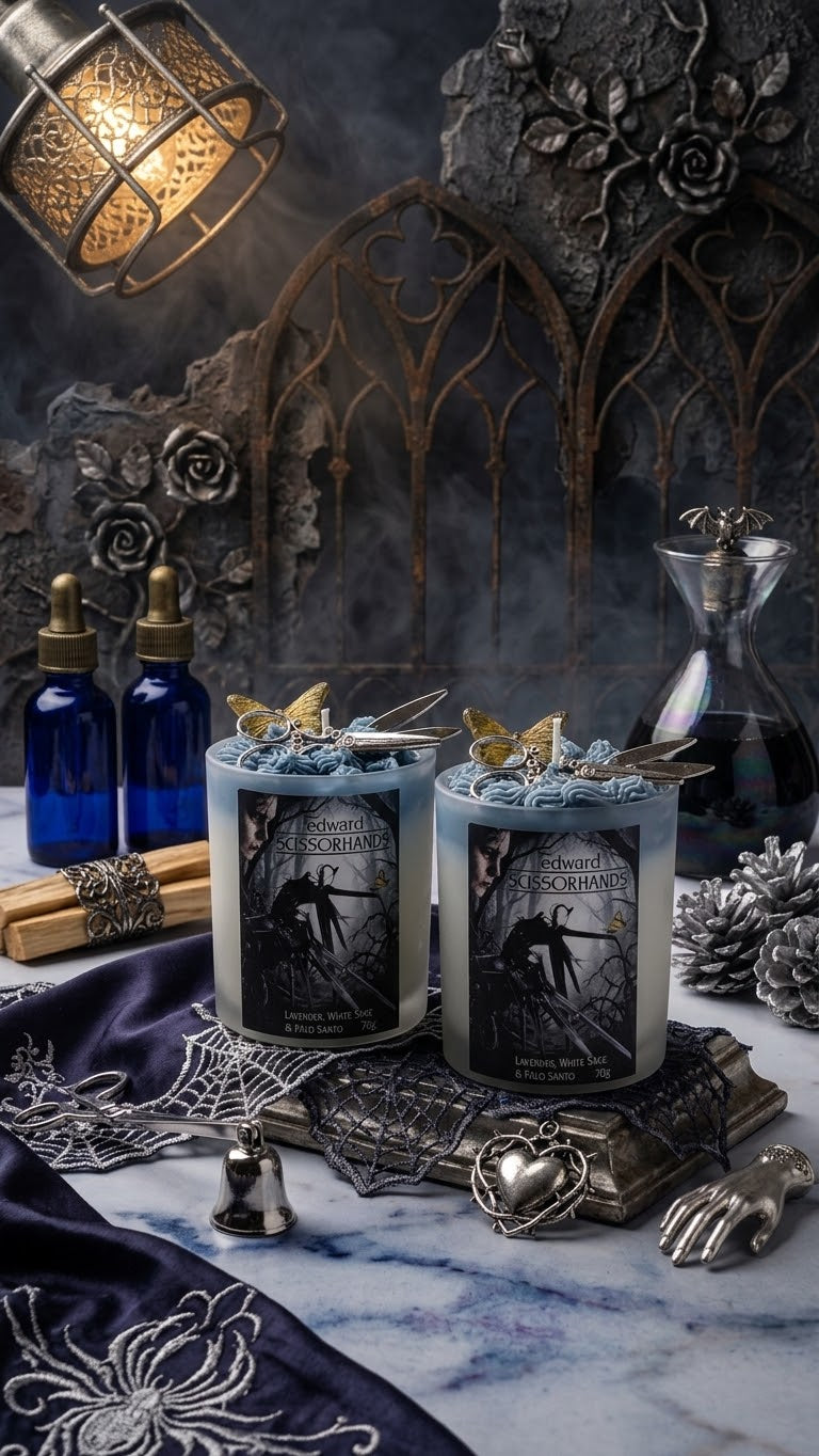 Edward Scissorhands Movie Theme Candle- Butterfly Sanctuary Protection Ritual Candle